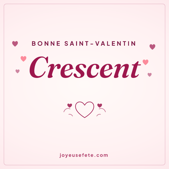Image carrée « Bonne Saint-Valentin Crescent » pour WhatsApp