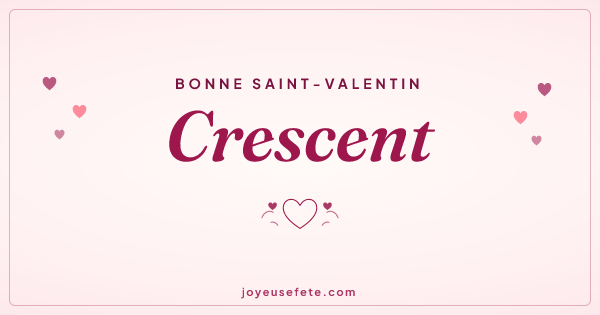 Image « Bonne Saint-Valentin Crescent » au format large