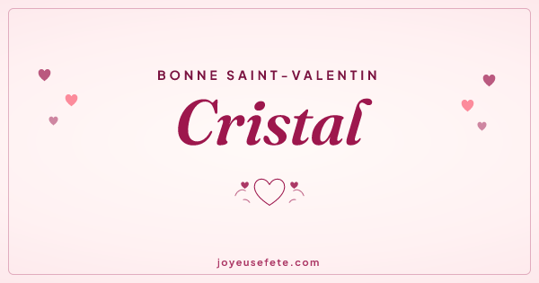 Image « Bonne Saint-Valentin Cristal » au format large