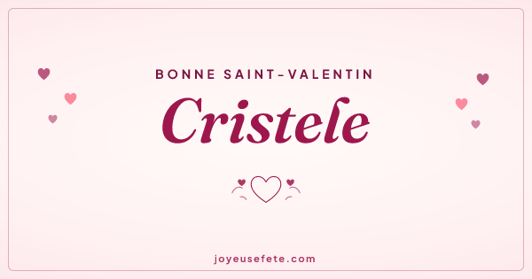Image « Bonne Saint-Valentin Cristele » au format large