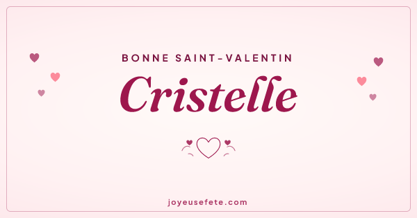 Image « Bonne Saint-Valentin Cristelle » au format large