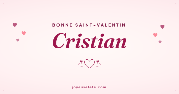 Image « Bonne Saint-Valentin Cristian » au format large