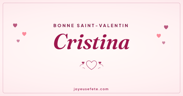 Image « Bonne Saint-Valentin Cristina » au format large
