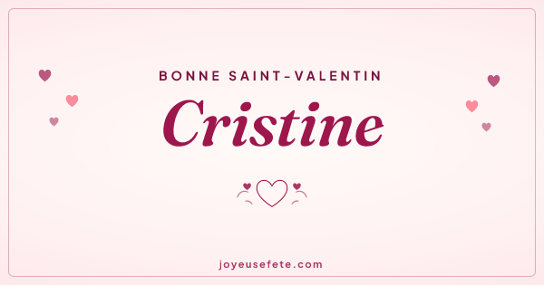 Image « Bonne Saint-Valentin Cristine » au format large