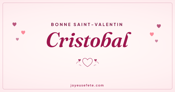 Image « Bonne Saint-Valentin Cristobal » au format large