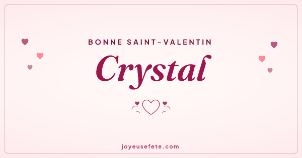 Image « Bonne Saint-Valentin Crystal » au format large
