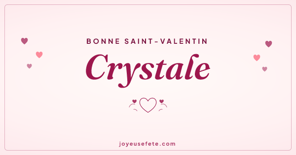 Image « Bonne Saint-Valentin Crystale » au format large