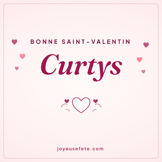 Image carrée « Bonne Saint-Valentin Curtys » pour WhatsApp