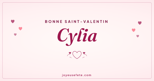 Image « Bonne Saint-Valentin Cylia » au format large