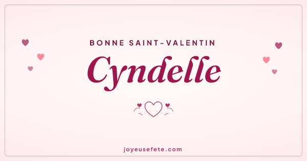 Image « Bonne Saint-Valentin Cyndelle » au format large