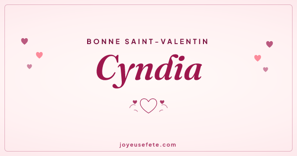 Image « Bonne Saint-Valentin Cyndia » au format large