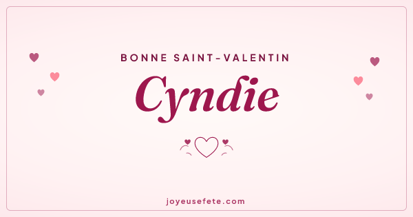 Image « Bonne Saint-Valentin Cyndie » au format large