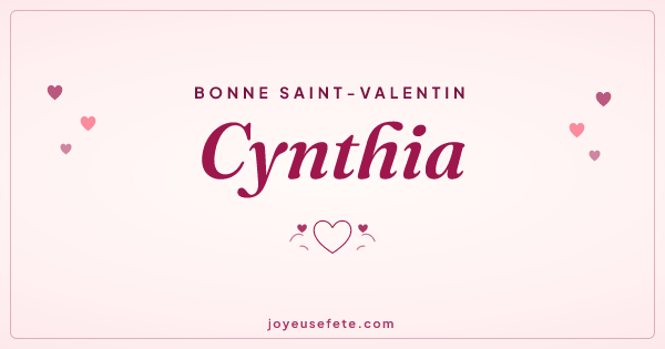 Image « Bonne Saint-Valentin Cynthia » au format large