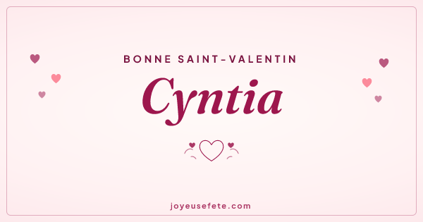 Image « Bonne Saint-Valentin Cyntia » au format large