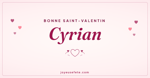 Image « Bonne Saint-Valentin Cyrian » au format large