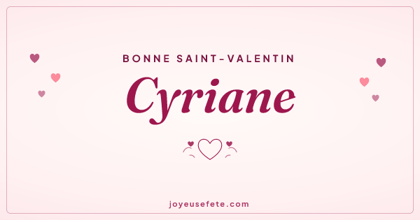 Image « Bonne Saint-Valentin Cyriane » au format large