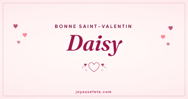 Image « Bonne Saint-Valentin Daisy » au format large