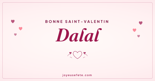 Image « Bonne Saint-Valentin Dalal » au format large