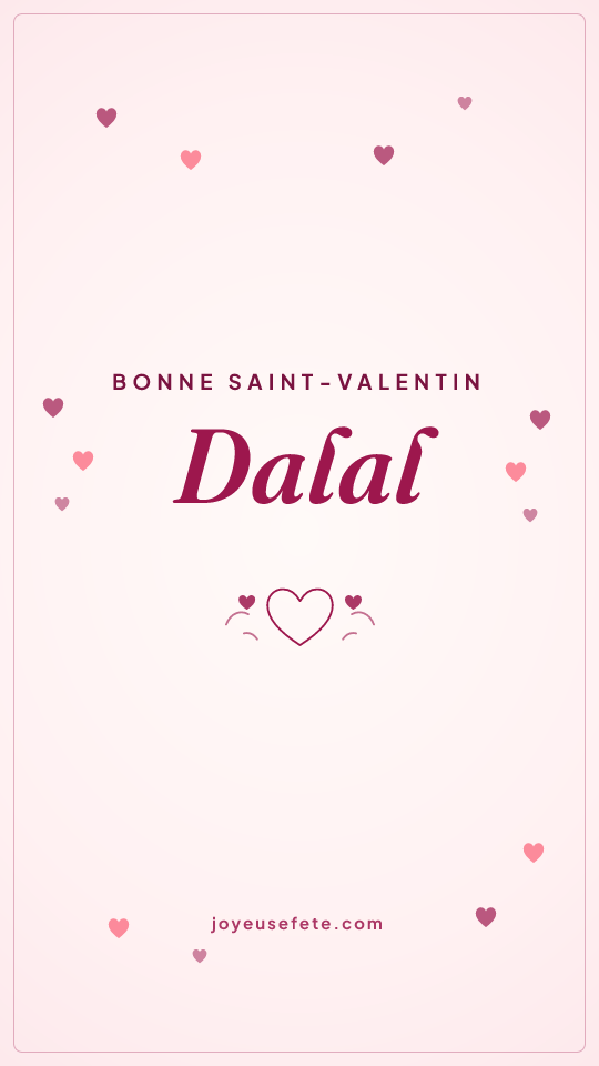 Image « Bonne Saint-Valentin Dalal » au format story