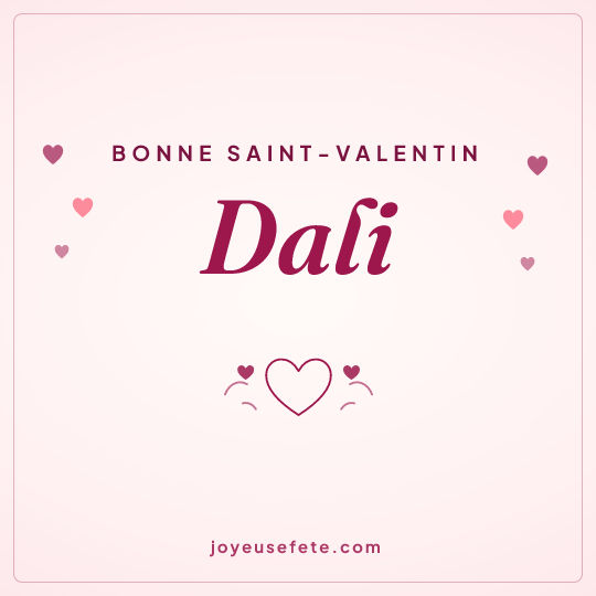 Image carrée « Bonne Saint-Valentin Dali » pour WhatsApp