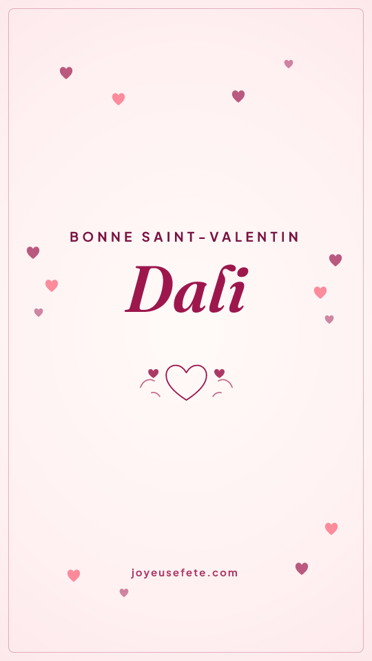 Image « Bonne Saint-Valentin Dali » au format story