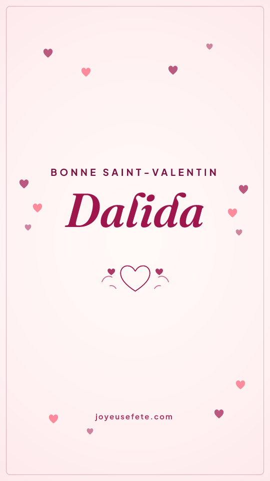 Image « Bonne Saint-Valentin Dalida » au format story