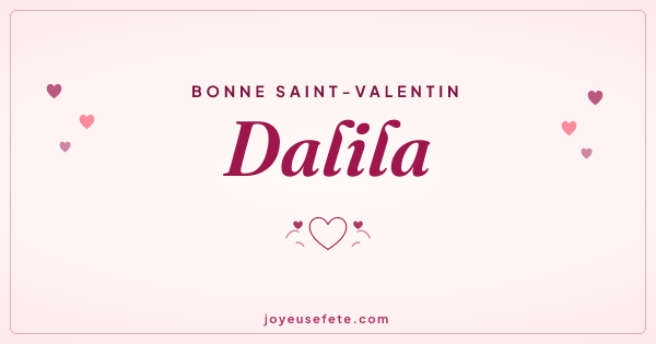 Image « Bonne Saint-Valentin Dalila » au format large
