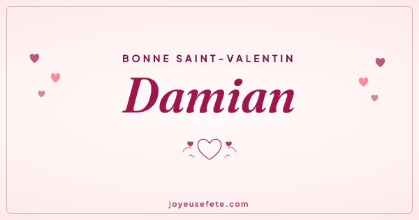 Image « Bonne Saint-Valentin Damian » au format large