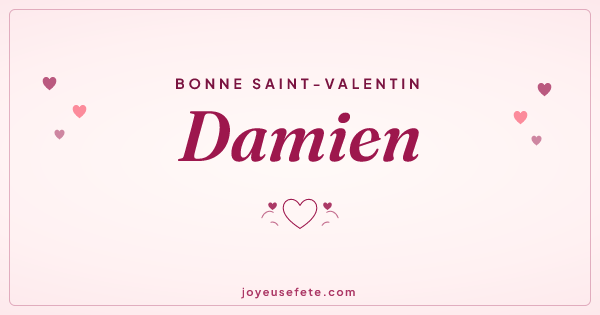Image « Bonne Saint-Valentin Damien » au format large