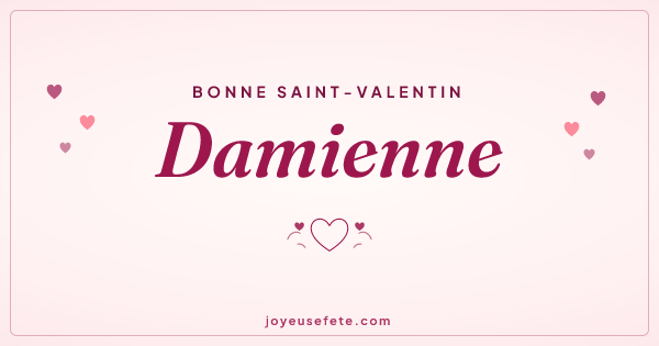 Image « Bonne Saint-Valentin Damienne » au format large