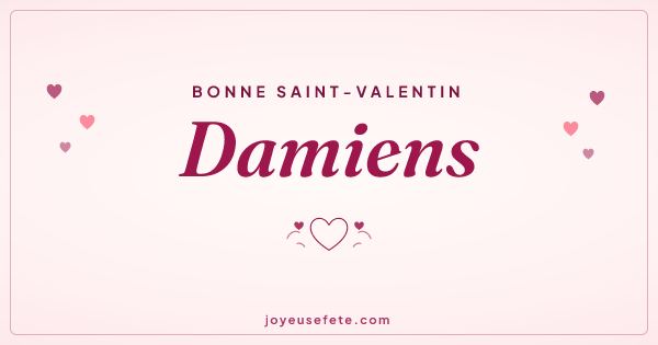 Image « Bonne Saint-Valentin Damiens » au format large