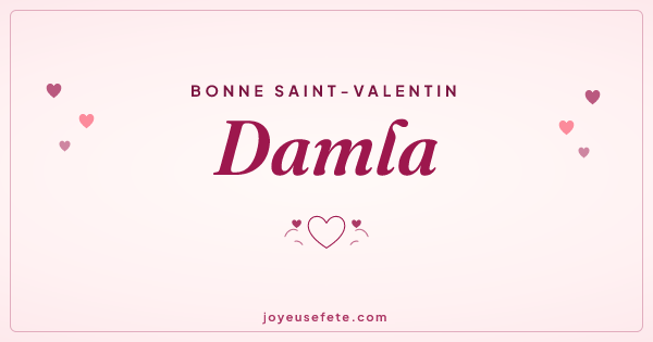 Image « Bonne Saint-Valentin Damla » au format large