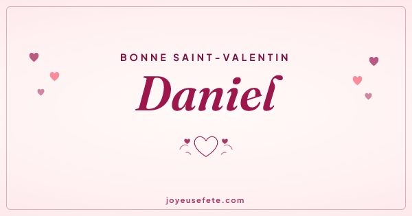 Image « Bonne Saint-Valentin Daniel » au format large