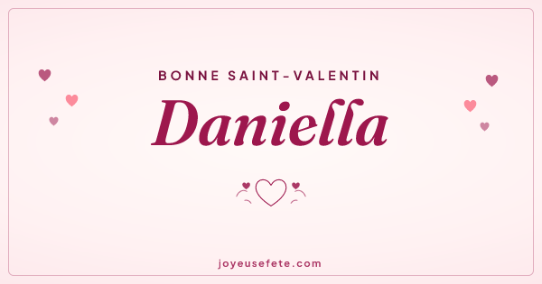 Image « Bonne Saint-Valentin Daniella » au format large