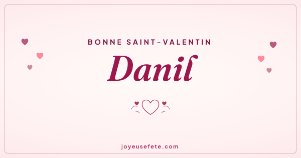 Image « Bonne Saint-Valentin Danil » au format large