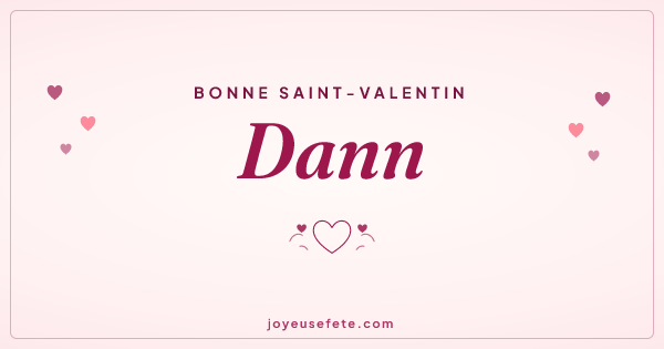 Image « Bonne Saint-Valentin Dann » au format large