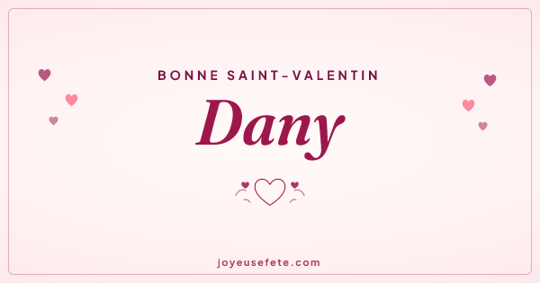 Image « Bonne Saint-Valentin Dany » au format large