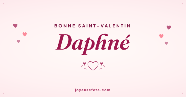 Image « Bonne Saint-Valentin Daphné » au format large