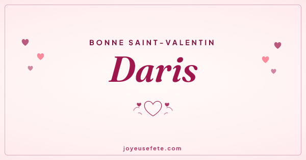 Image « Bonne Saint-Valentin Daris » au format large