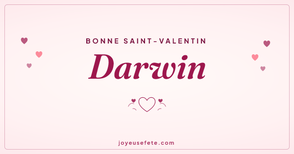 Image « Bonne Saint-Valentin Darwin » au format large