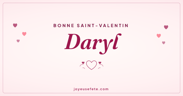 Image « Bonne Saint-Valentin Daryl » au format large