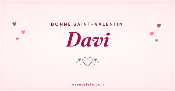 Image « Bonne Saint-Valentin Davi » au format large