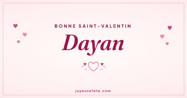 Image « Bonne Saint-Valentin Dayan » au format large