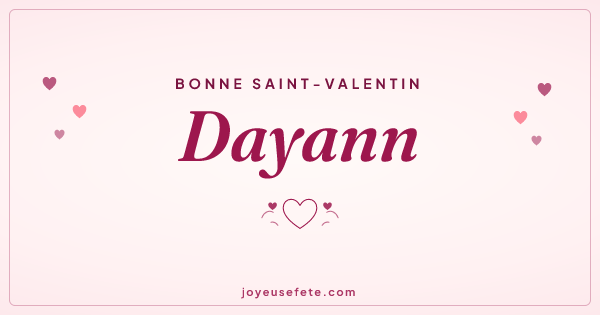 Image « Bonne Saint-Valentin Dayann » au format large