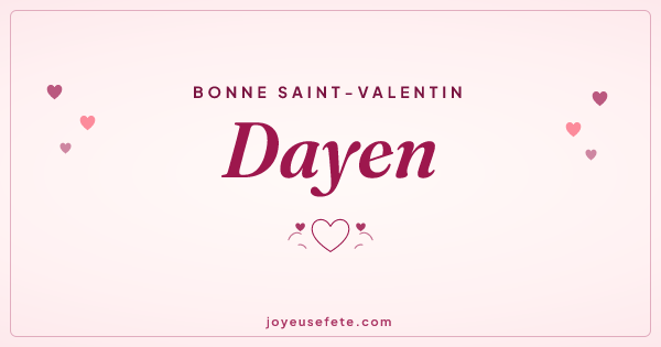 Image « Bonne Saint-Valentin Dayen » au format large