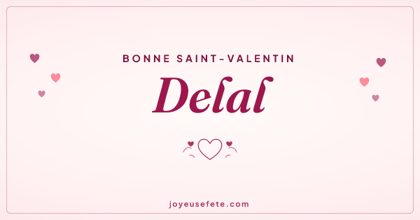 Image « Bonne Saint-Valentin Delal » au format large
