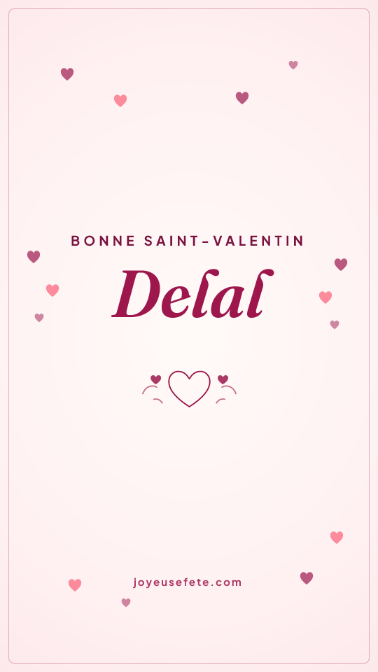 Image « Bonne Saint-Valentin Delal » au format story