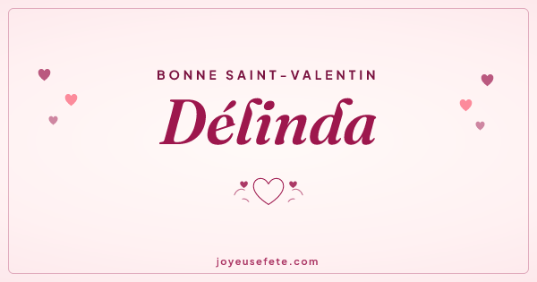 Image « Bonne Saint-Valentin Délinda » au format large