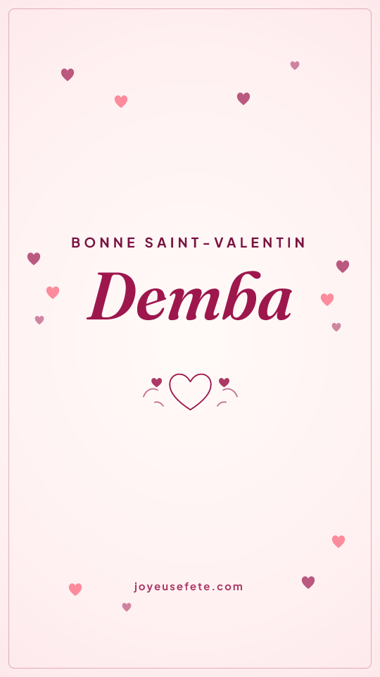 Image « Bonne Saint-Valentin Demba » au format story