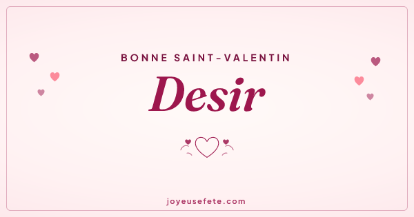 Image « Bonne Saint-Valentin Desir » au format large